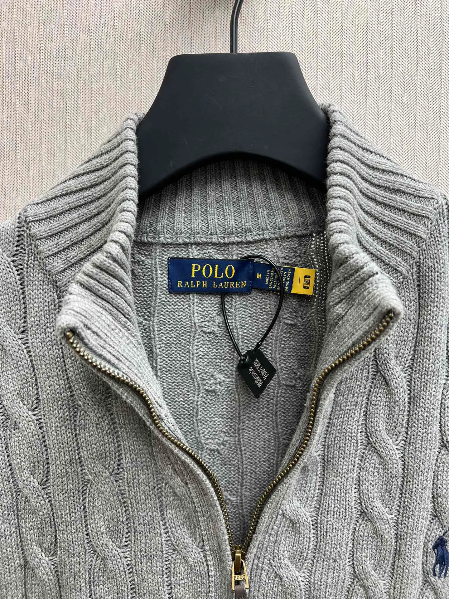P430 POLO 25ss new cable knitted cardigan, high version for men and women. Code number: M.L.XL.XXL.